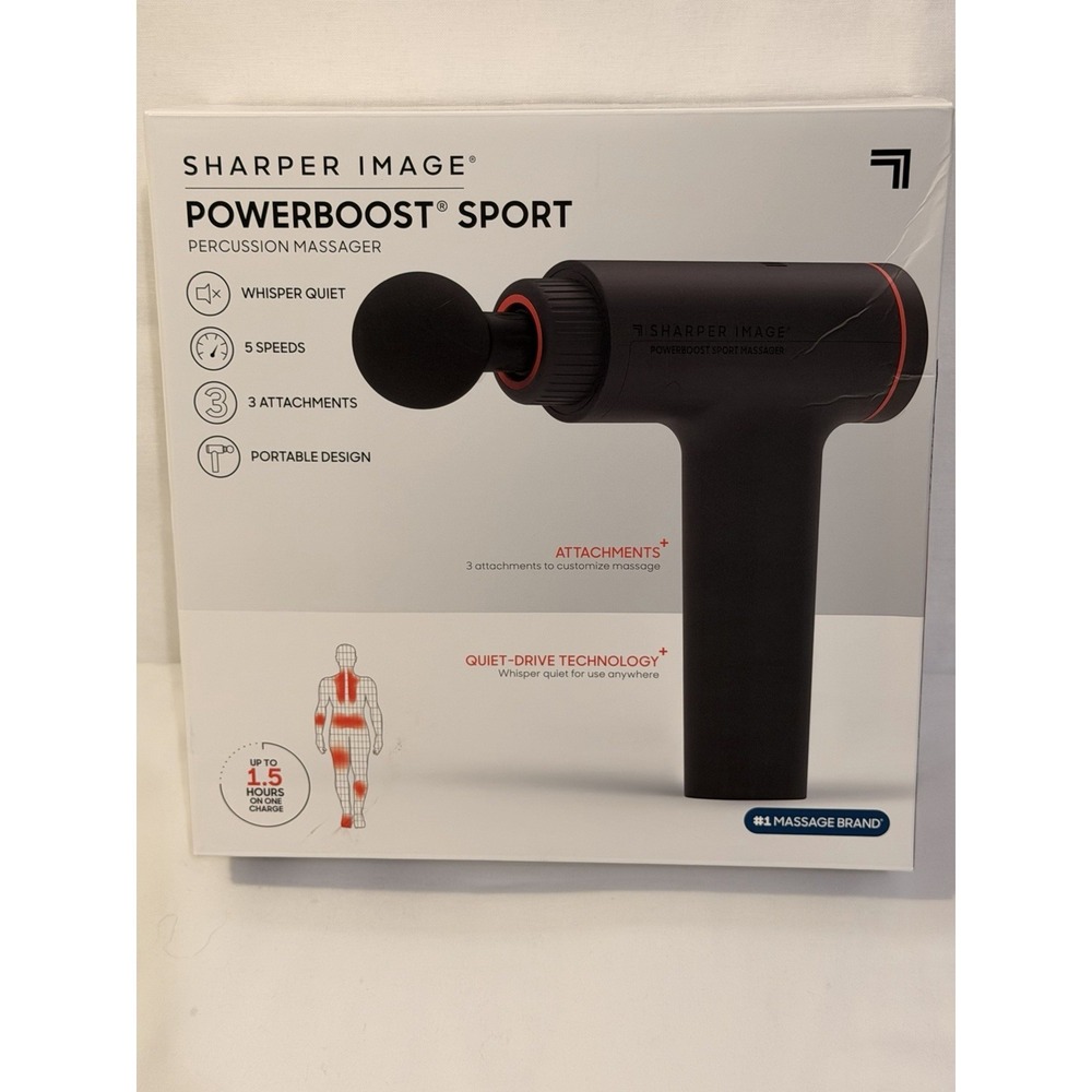 Sharper Image Powerboost Sport Percussion Handheld Massager: Metal